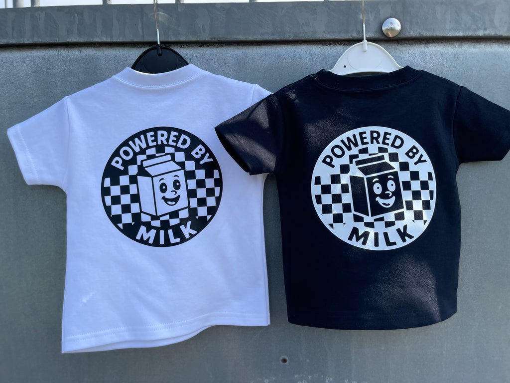 'POWERED BY MILK' TEE