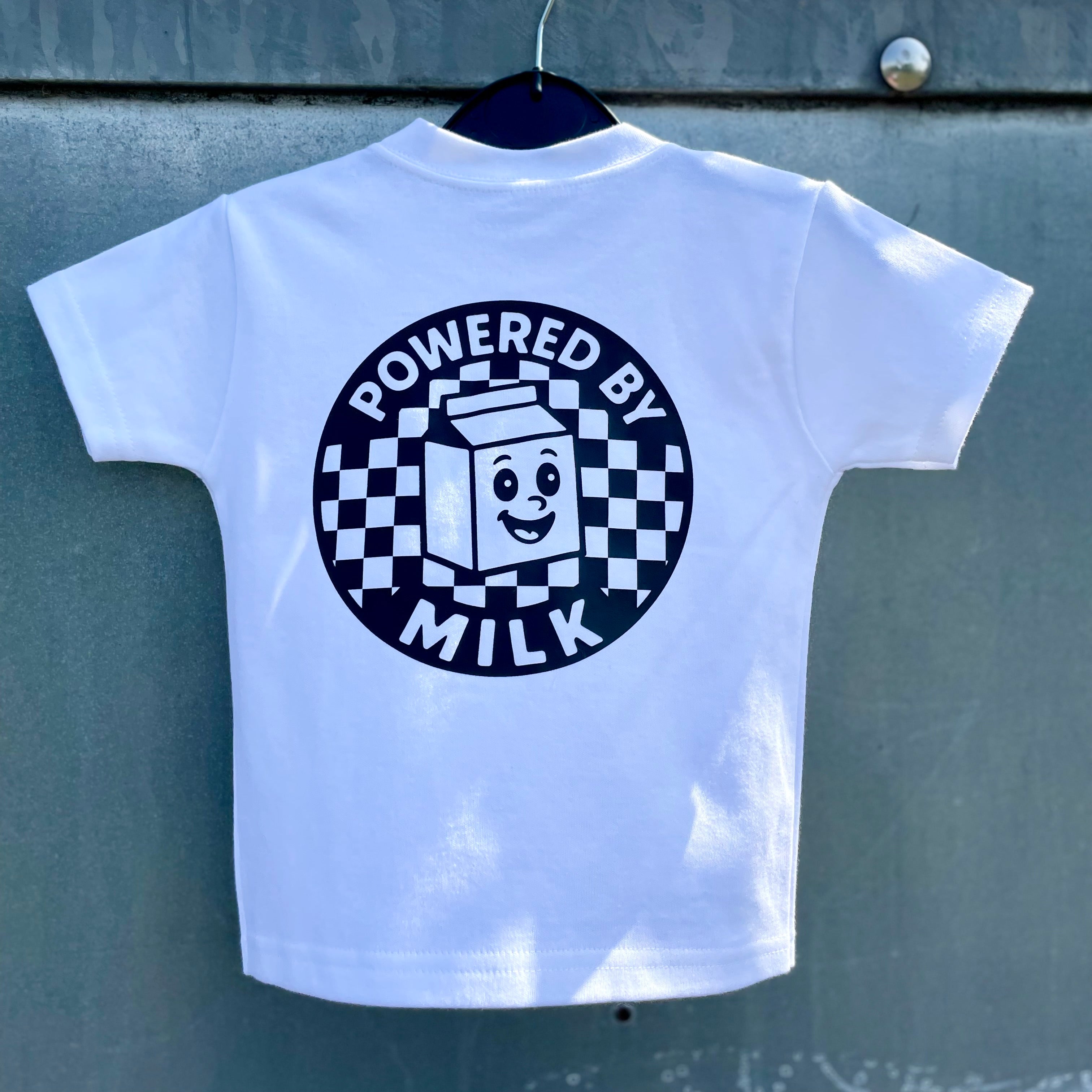 'POWERED BY MILK' TEE